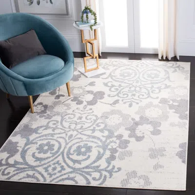 Safavieh Adirondack Machine Made Area Rug, Ivory / Grey Transitional Style Easy Care In Gray