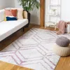 Safavieh Adirondack Machine Made Area Rug, Ivory / Plum Contemporary Style Easy Care In Pink