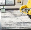 Safavieh Adirondack Machine Made Area Rug, Light Grey / Black Contemporary Style Easy Care In Gray