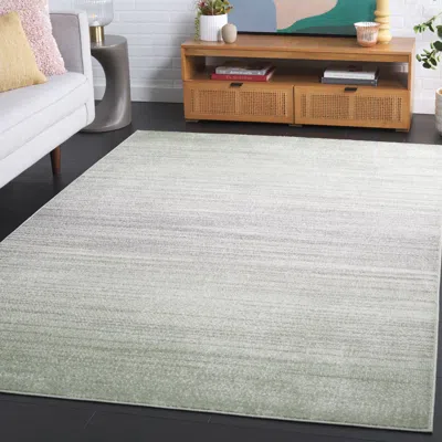 Safavieh Adirondack Machine Made Area Rug, Sage / Grey Contemporary Style Easy Care In Green