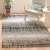 Safavieh Adirondack Machine Made Area Rug, Silver / Black Contemporary Style Easy Care In Black