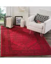 Safavieh Adirondack Mistwood Power Loomed Rug Red / Black In Red