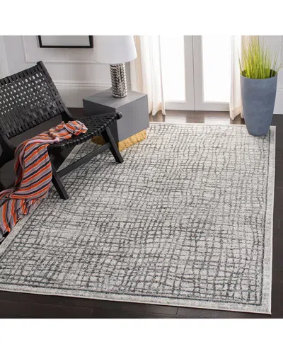 Safavieh Adirondack Northwoods Power Loomed Rug Silver / Iv In Gray