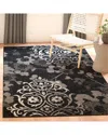 Safavieh Adirondack Pebbleth Power Loomed Rug Black / Silve In Black