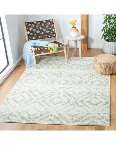 Safavieh Adirondack Prismar Power Loomed Rug Ivory / Green In Blue