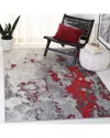 Safavieh Adirondack Machine Made Area Rug, Red / Grey Contemporary Style Easy Care In Gray