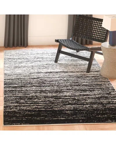 Safavieh Adirondack Slatewood Power Loomed Rug Silver / Bla In Black