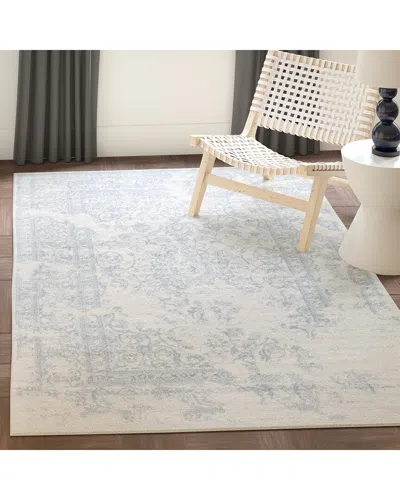 Safavieh Adirondack Stonebrook Power Loomed Rug Ivory / Sla In Blue