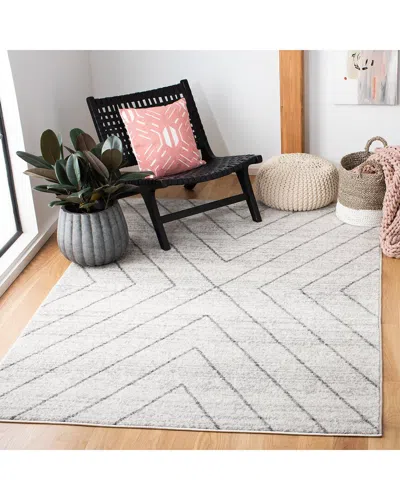 Safavieh Adirondack Terrain Power Loomed Rug Ivory / Dark G In Gray