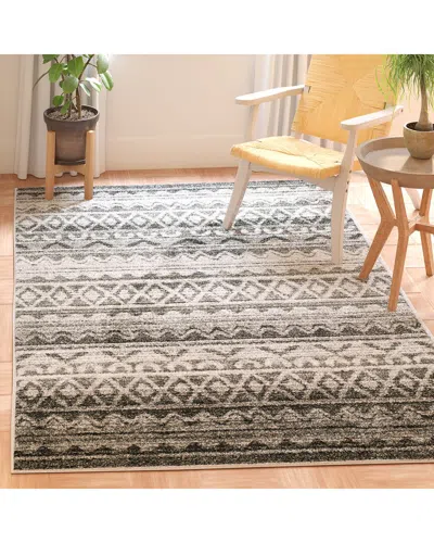 Safavieh Adirondack Tessura Power Loomed Rug Ivory / Charco In Green