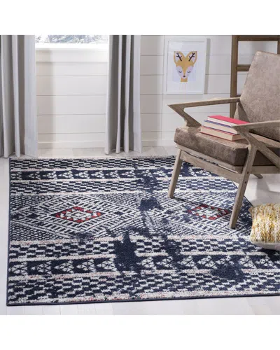 Safavieh Adirondack Trevra Power Loomed Rug Navy / Light Gr In Blue