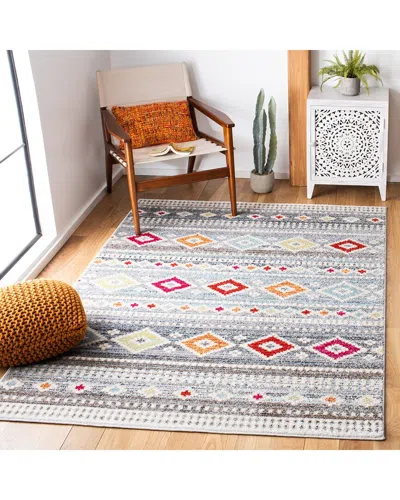 Safavieh Adirondack Vendra Power Loomed Rug Light Grey / Iv In Blue