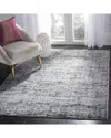 Safavieh Adirondack Wavelet Power Loomed Rug Black / Silver In Gray
