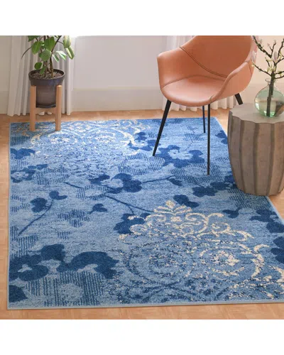 Safavieh Adirondack Wavelyn Power Loomed Rug Light Blue / D