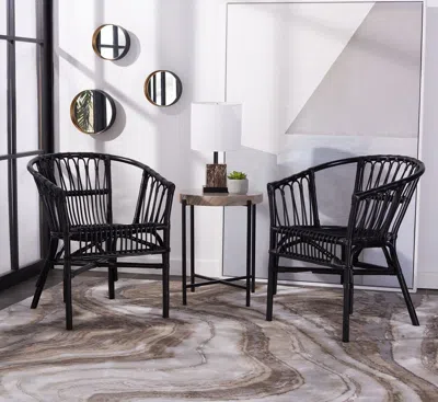 Safavieh Adriana Rattan Accent Chair In Black