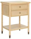 Safavieh Ahab 2 Drawer 1 Shelf Accent Table In Yellow