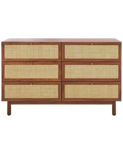 Safavieh Aino 6-drawer Dresser In Brown