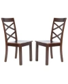 Safavieh Ainslee Dining Chair, Set Of 2 In Brown