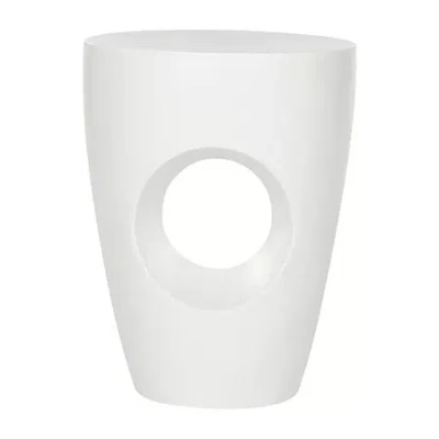 Safavieh Aishi Patio Collection Concrete Side Table In White