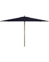 Safavieh Aklin 10ft Wood Umbrella In Blue