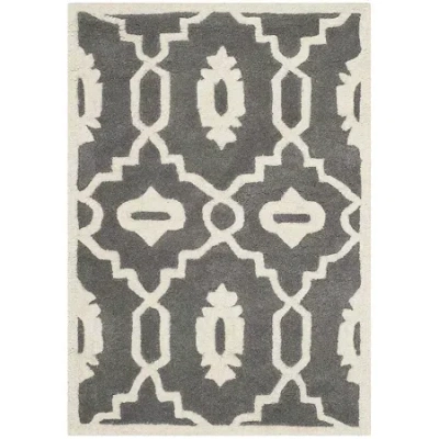 Safavieh Albine Geometric Hand Tufted Wool Rug In Gray