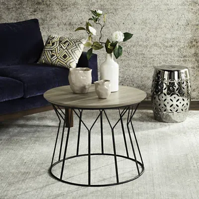 Safavieh Alcott Retro Mid Century Wood End Table In Black