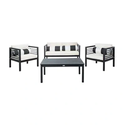 Safavieh Alda 15-pc. Conversation Set Cushioned In Black
