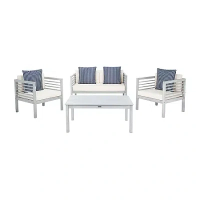 Safavieh Alda 15-pc. Conversation Set Cushioned In Gray