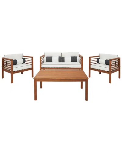 Safavieh Alda 4pc Outdoor Set In Brown