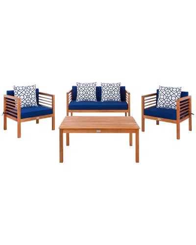 Safavieh Alda 4pc Outdoor Set With Accent Pillows In Multi
