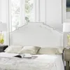 Safavieh Alexia White Headboard Silver Nail Heads