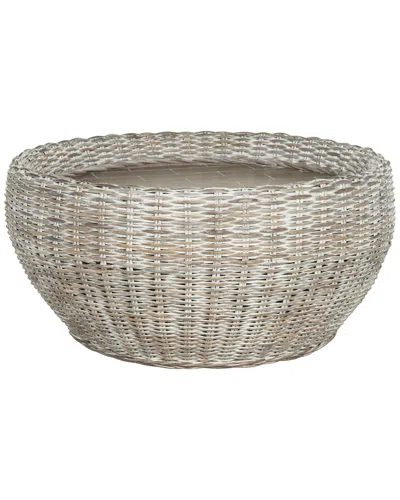 Safavieh Couture Alley Wood Top Coffee Table In Grey White
