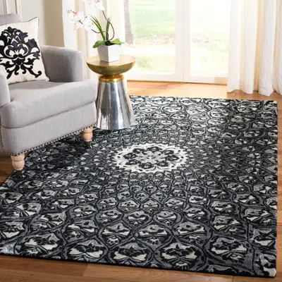 Safavieh Allure Hand Made Area Rug, Ivory / Black Traditional Style Non-shedding