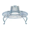 Safavieh Ally Wrought Iron Tree Bench In Blue