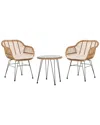 Safavieh Alton Outdoor 3pc Lounge Set In Natural