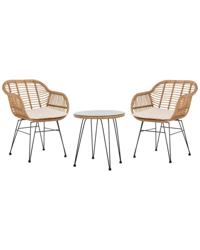 Safavieh Alton Outdoor 3pc Lounge Set In Natural