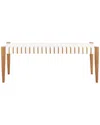 Safavieh Amalia Leather Weave Bench