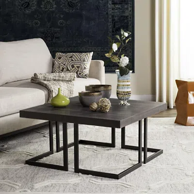 Safavieh Amalya Modern Mid Century Wood Coffee Table In Black