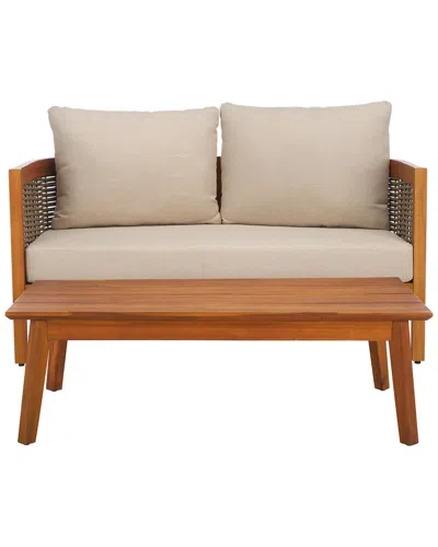Safavieh Amanda Bench & Table Set In Brown