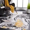Safavieh Amelia Machine Made Area Rug, Charcoal / Gold Contemporary Style Easy Care In Multi