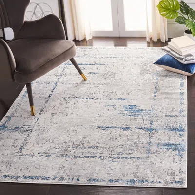 Safavieh Amelia Machine Made Area Rug, Grey / Blue Contemporary Style Easy Care In Gray