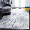 Safavieh Amelia Machine Made Area Rug, Grey / Blue Contemporary Style Easy Care In Blue