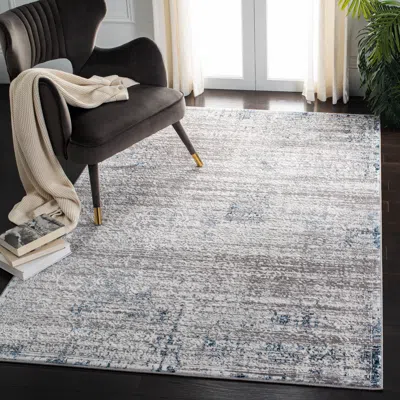 Safavieh Amelia Machine Made Area Rug, Grey / Blue Traditional Style Easy Care