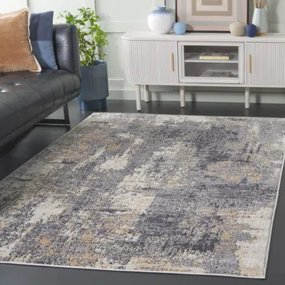 Safavieh Amelia Machine Made Area Rug, Grey / Gold Contemporary Style Easy Care