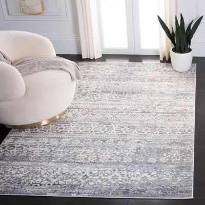 Safavieh Amelia Machine Made Area Rug, Grey / Gold Transitional Style Easy Care In Gray