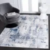 Safavieh Amelia Machine Made Area Rug, Grey / Light Blue Contemporary Style Easy Care In Blue