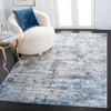 Safavieh Amelia Machine Made Area Rug, Ivory / Blue Contemporary Style Easy Care In Blue