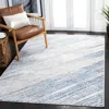 Safavieh Amelia Machine Made Area Rug, Ivory / Grey Contemporary Style Easy Care In Blue