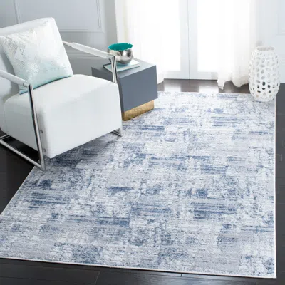 Safavieh Amelia Machine Made Area Rug, Navy / Light Grey Contemporary Style Easy Care