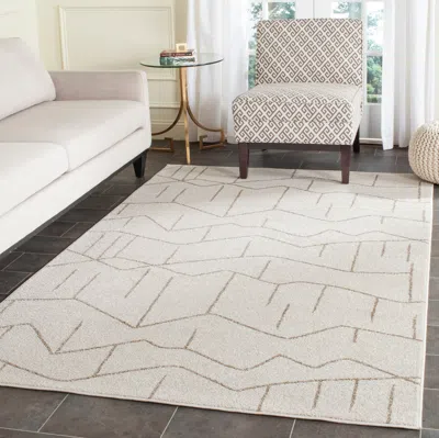 Safavieh Amherst Machine Made Area Rug, Ivory / Grey Contemporary Style Easy Care In White